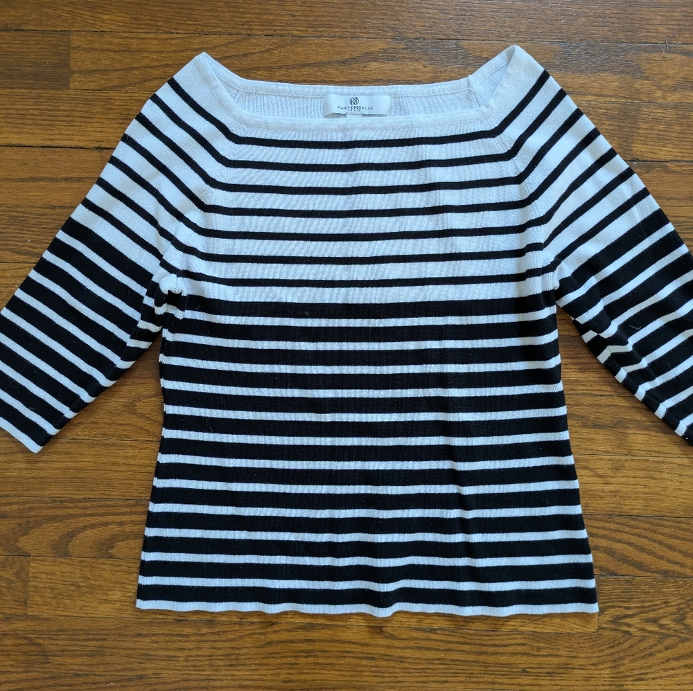 Jean-Pierre Klifa Nautical Boatneck 3/4 Sleeve Top XL